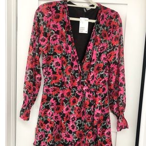 H&M Patterned Long Sleeve Dress